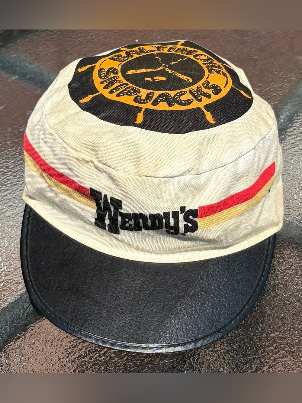 Vintage 80’s Wendy’s Restaurants x Baltimore Skipjacks AHL Hockey Painters Cap